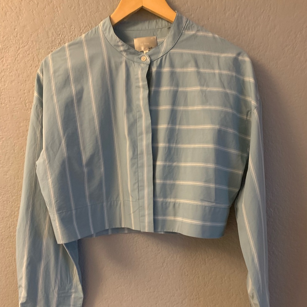 Aritzia Wilfred Le Fou Cropped Blouse